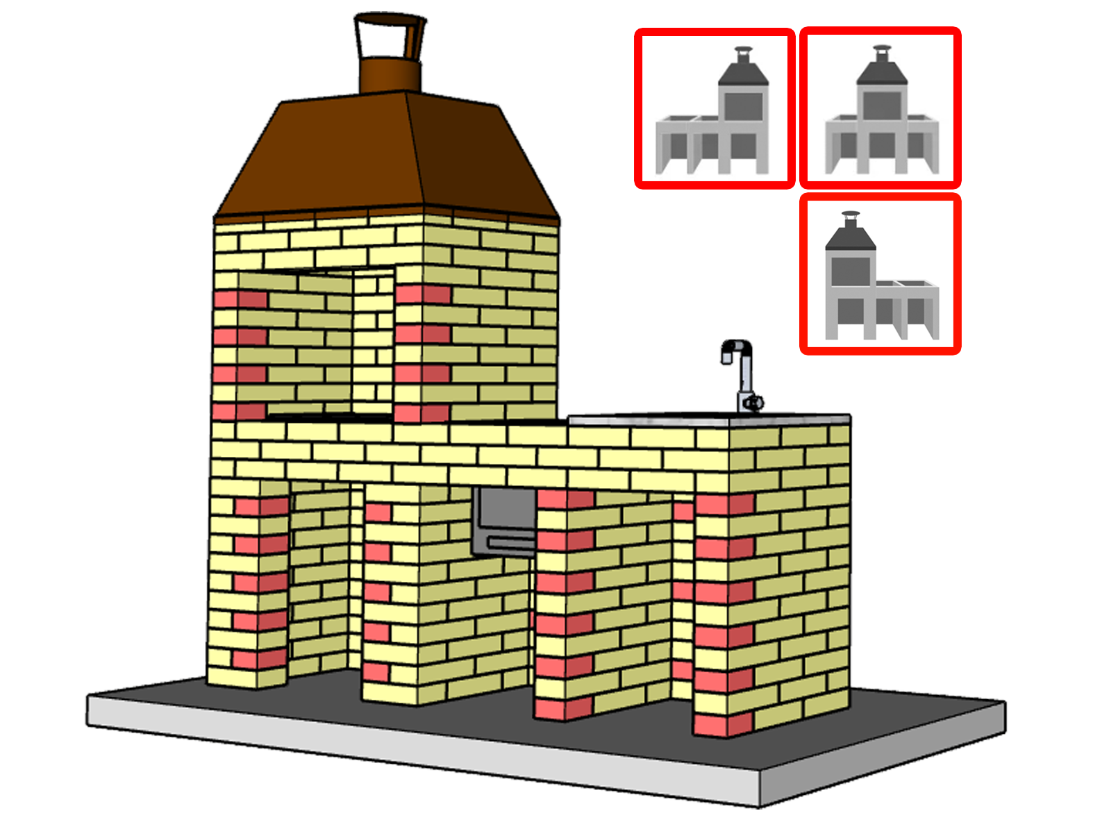 Мангал + 2 секции
