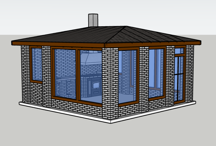 Беседка из лего кирпича (new!)